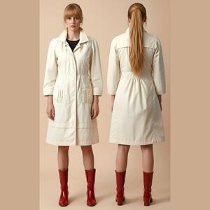 Vintage Y2K Costa Blanca Rain Trench Coat Without Sash